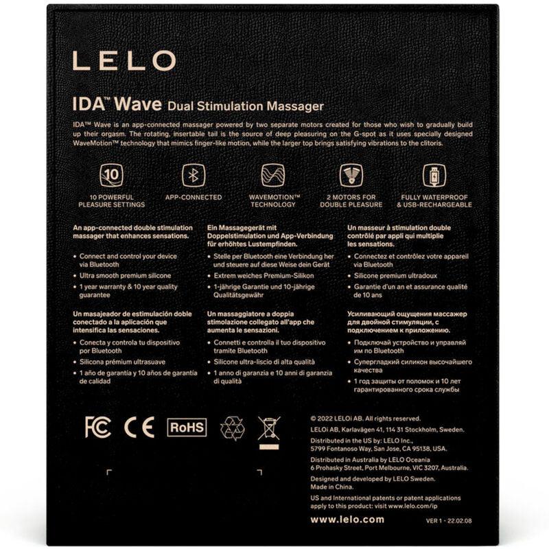 LELO - IDA WAVE MASAJEADOR PAREJAS CORAL - Optelum