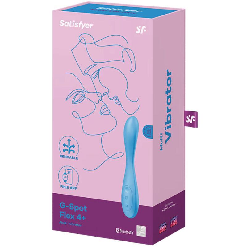 SATISFYER - G-SPOT FLEX 4+ MULTI VIBRADOR APP AZUL - Optelum