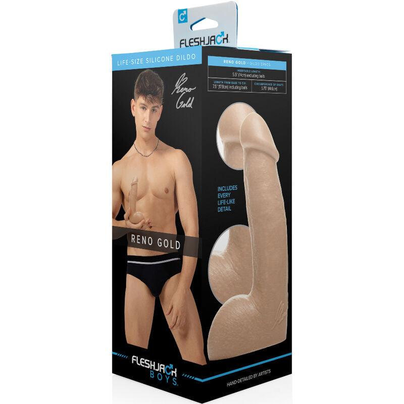 FLESHJACK - RENO GOLD DILDO 19 CM - Optelum