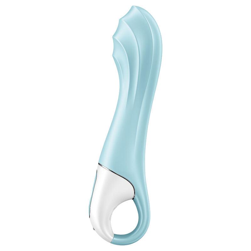 SATISFYER - AIR PUMP VIBRATOR 5+ VIBRADOR PUNTO G INFLABLE APP AZUL - Optelum