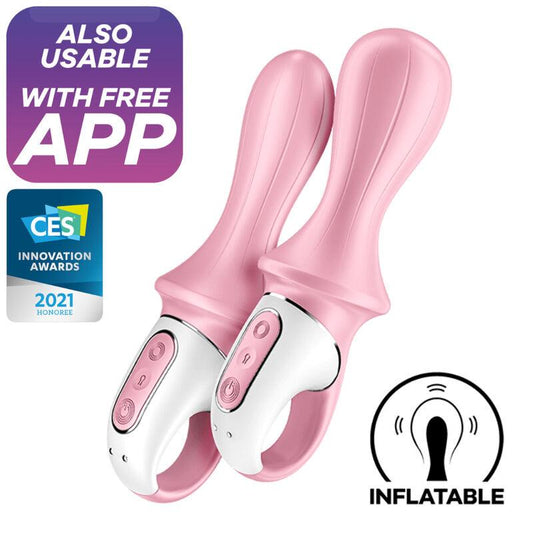SATISFYER - AIR PUMP BOOTY 5+ VIBRADOR ANAL INFLABLE ROSA - Optelum