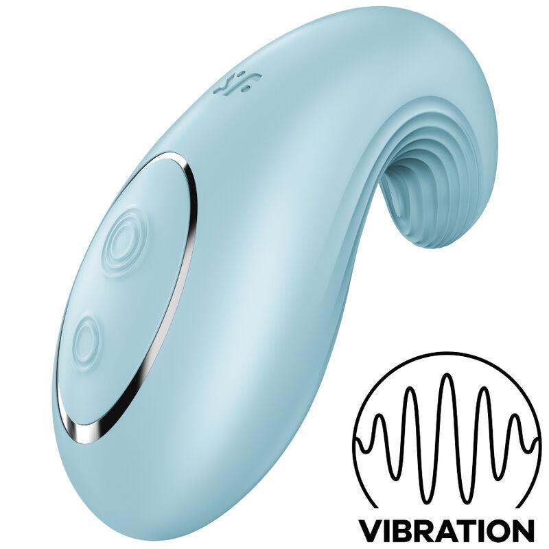 SATISFYER - DIPPING DELIGHT VIBRADOR LAY-ON AZUL - Optelum