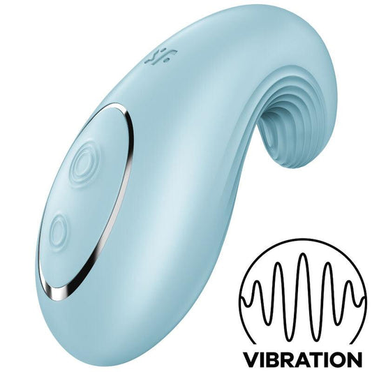 SATISFYER - DIPPING DELIGHT VIBRADOR LAY-ON AZUL - Optelum