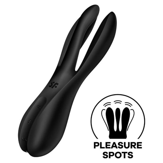 SATISFYER - THREESOME 2 VIBRADOR NEGRO - Optelum