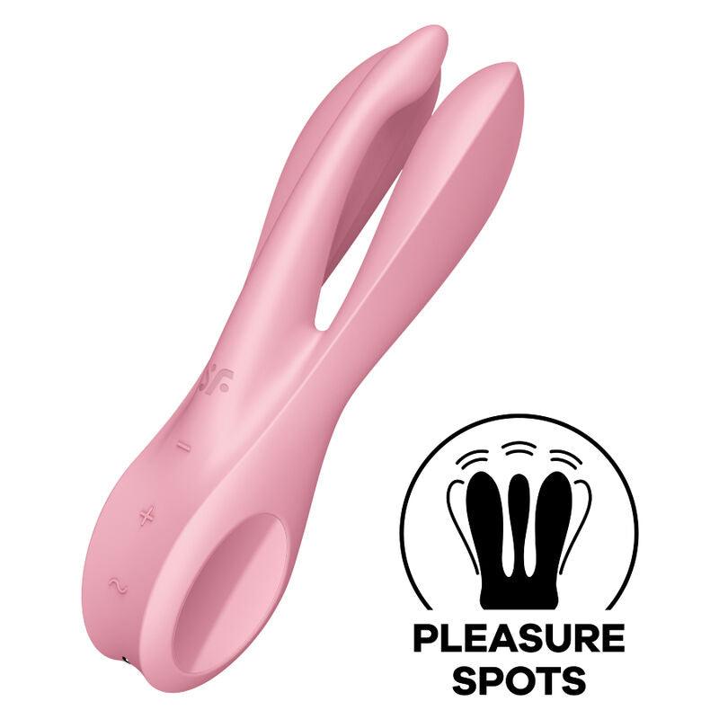 SATISFYER - THREESOME 1 VIBRADOR AZUL - Optelum