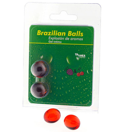 TALOKA - BRAZILIAN BALLS GEL ÍNTIMO FRESA & CEREZA 2 BOLAS - Optelum