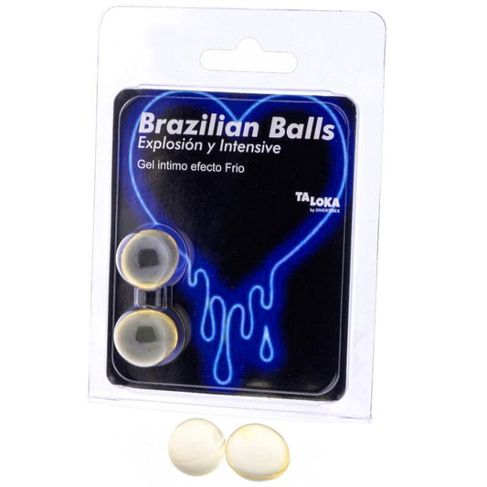 TALOKA - BRAZILIAN BALLS GEL EXCITANTE EFECTO FRIO Y VIBRACIÓN 2 BOLAS - Optelum