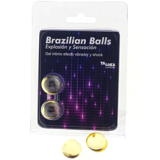 TALOKA - BRAZILIAN BALLS GEL EXCITANTE EFECTO VIBRACIÓN Y SHOCK 2 BOLAS - Optelum