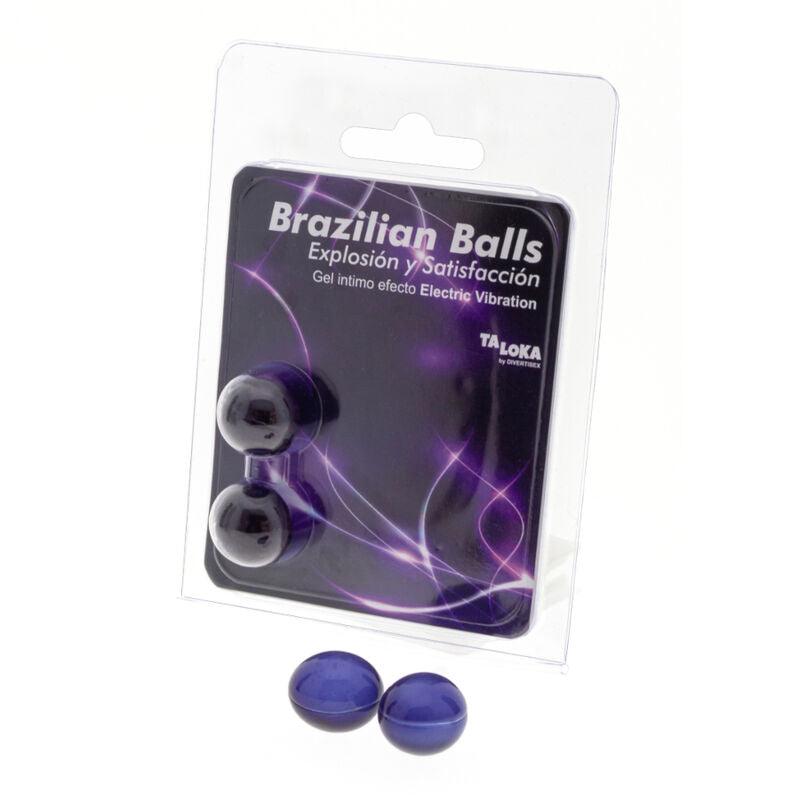 TALOKA - BRAZILIAN BALLS GEL EXCITANTE EFECTO VIBRACIÓN ELÉCTRICA 2 BOLAS - Optelum
