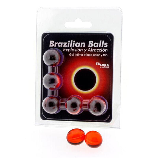 TALOKA - BRAZILIAN BALLS GEL EXCITANTE EFECTO CALOR Y FRÍO 5 BOLAS - Optelum