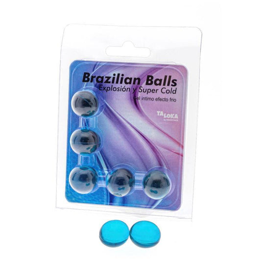 TALOKA - BRAZILIAN BALLS GEL EXCITANTE EFECTO FRÍO 5 BOLAS - Optelum