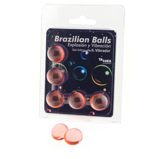 TALOKA - BRAZILIAN BALLS GEL EXCITANTE EFECTO VIBRACIÓN 5 BOLAS - Optelum
