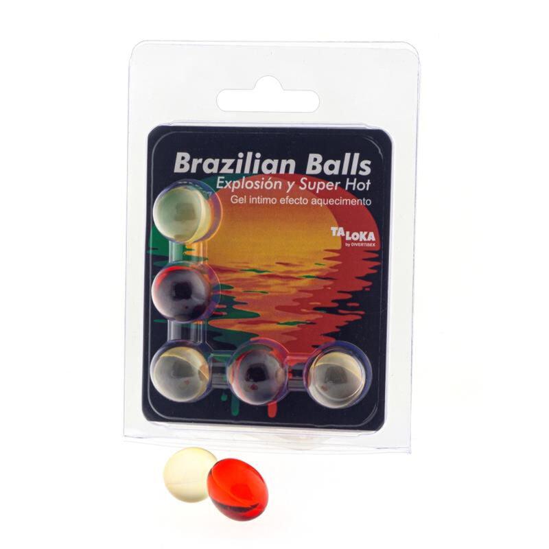 TALOKA - BRAZILIAN BALLS GEL EXCITANTE EFECTO SUPER CALIENTE 5 BOLAS - Optelum