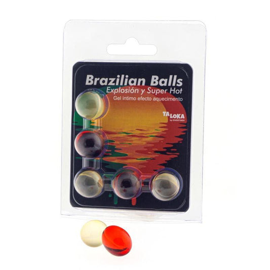 TALOKA - BRAZILIAN BALLS GEL EXCITANTE EFECTO SUPER CALIENTE 5 BOLAS - Optelum