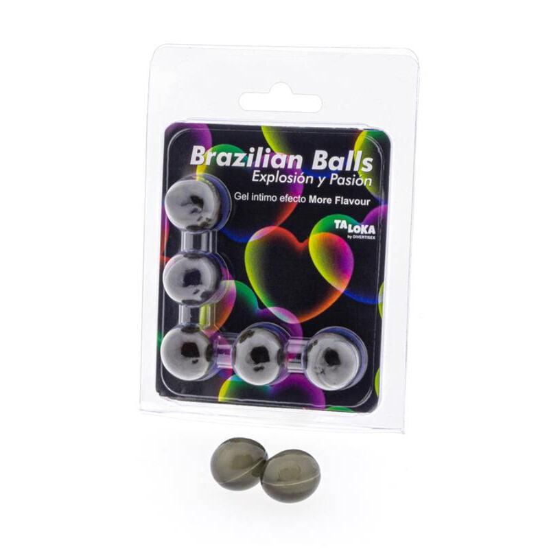TALOKA - BRAZILIAN BALLS GEL EXCITANTE EFECTO MORE FLAVOUR 5 BOLAS - Optelum