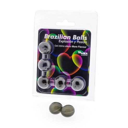 TALOKA - BRAZILIAN BALLS GEL EXCITANTE EFECTO MORE FLAVOUR 5 BOLAS - Optelum