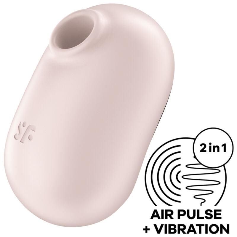 SATISFYER - PRO TO GO 2 ESTIMULADOR Y VIBRADOR DOBLE VIOLETA - Optelum