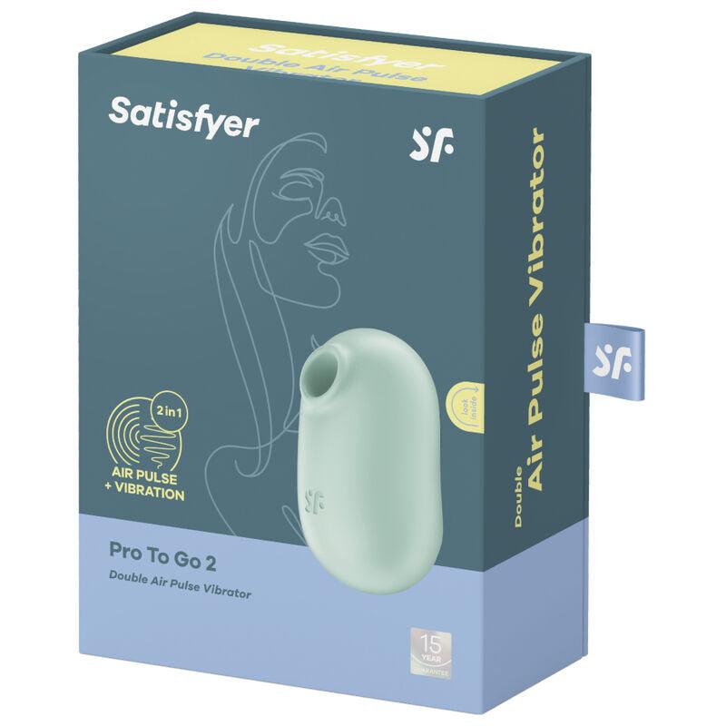 SATISFYER - PRO TO GO 2 ESTIMULADOR Y VIBRADOR DOBLE VIOLETA - Optelum