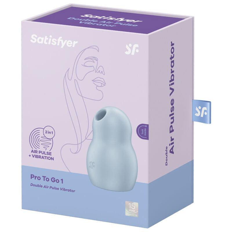 SATISFYER - PRO TO GO 1 ESTIMULADOR Y VIBRADOR DOBLE ROJO - Optelum