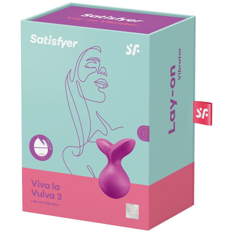 SATISFYER - VIVA LA VULVA 3 VIBRADOR LAY-ON VERDE - Optelum