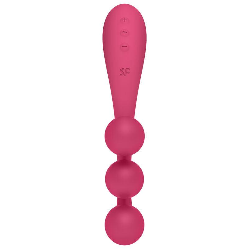 SATISFYER - TRI BALL 1 MULTI VIBRADOR ROJO - Optelum