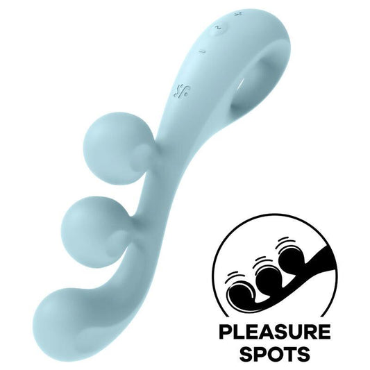 SATISFYER - TRI BALL 2 MULTI VIBRADOR AZUL - Optelum