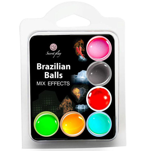 SECRET PLAY SET 6 BRAZILIAN BALLS MIX EFECTOS - Optelum