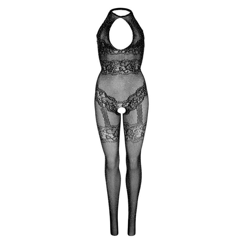 LEG AVENUE - BODYSTOCKING DE RED SIN COSTURAS TALLA ÚNICA - NEGRO - Optelum