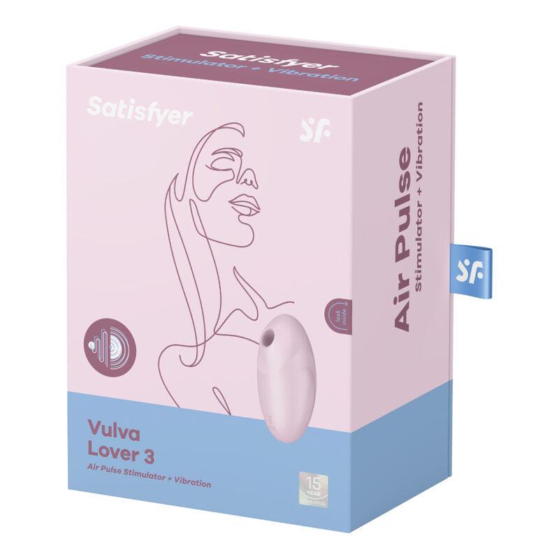 SATISFYER - VULVA LOVER 3 ESTIMULADOR Y VIBRADOR NEGRO - Optelum