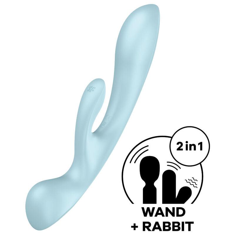 SATISFYER - TRIPLE OH VIBRADOR HÍBRIDO ROSA - Optelum