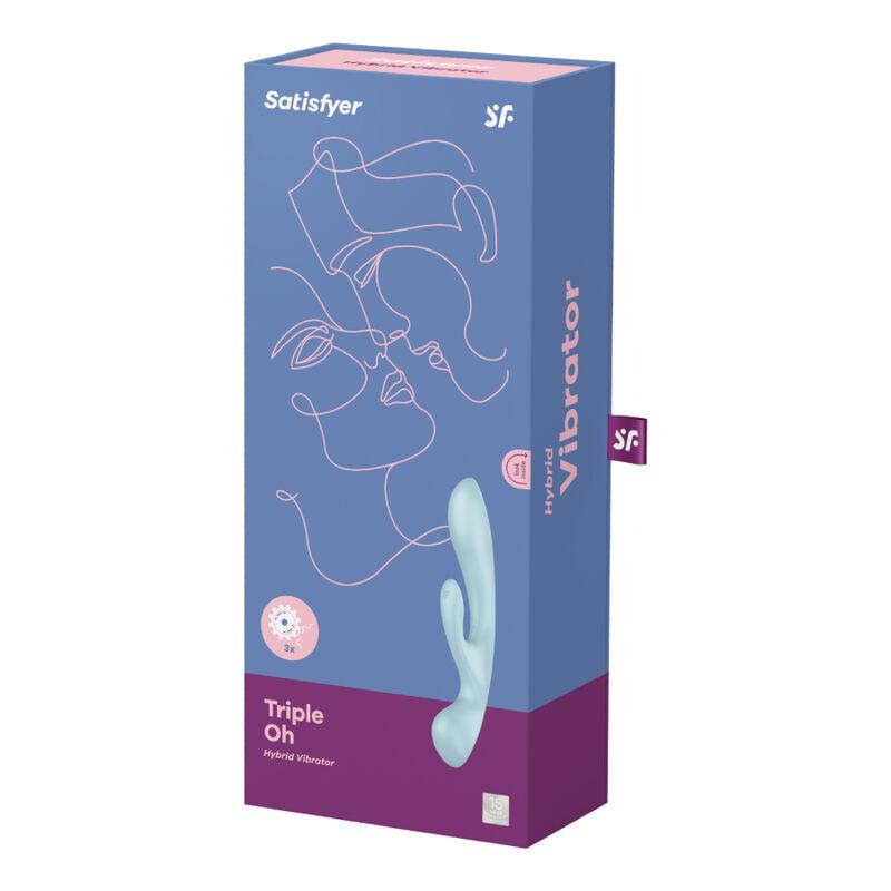 SATISFYER - TRIPLE OH VIBRADOR HÍBRIDO ROSA - Optelum