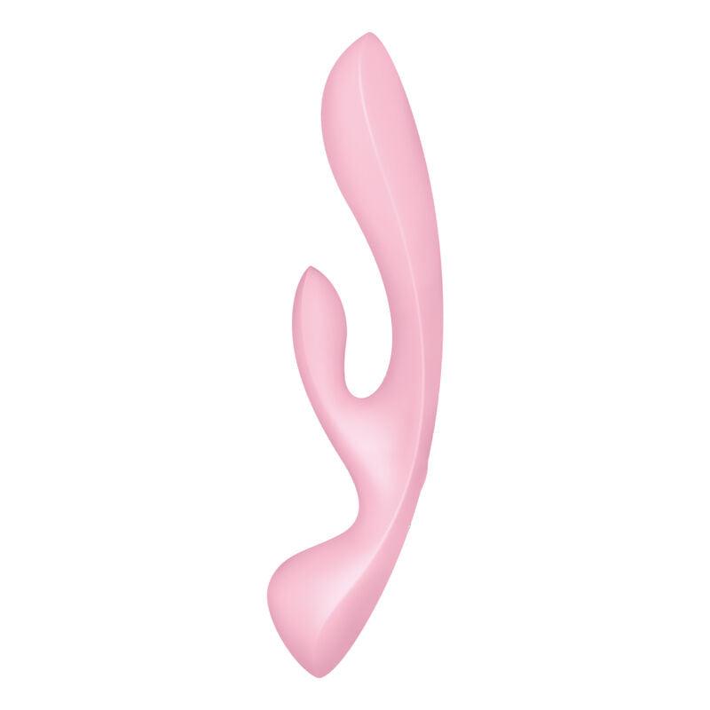 SATISFYER - TRIPLE OH VIBRADOR HÍBRIDO ROSA - Optelum