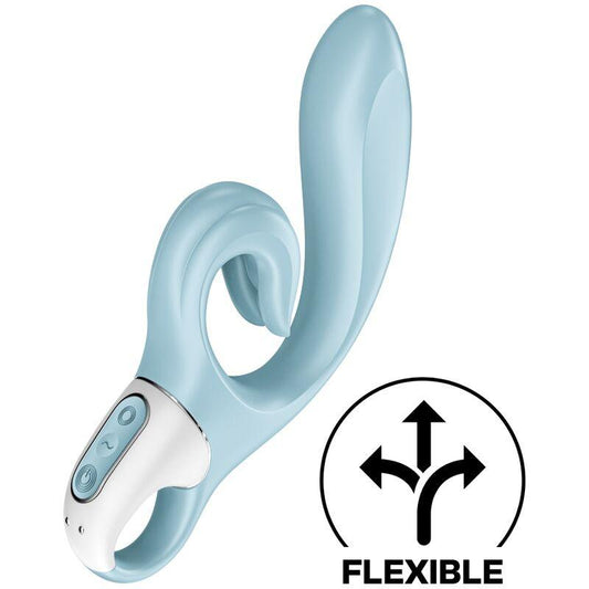 SATISFYER - LOVE ME VIBRADOR RABBIT AZUL - Optelum