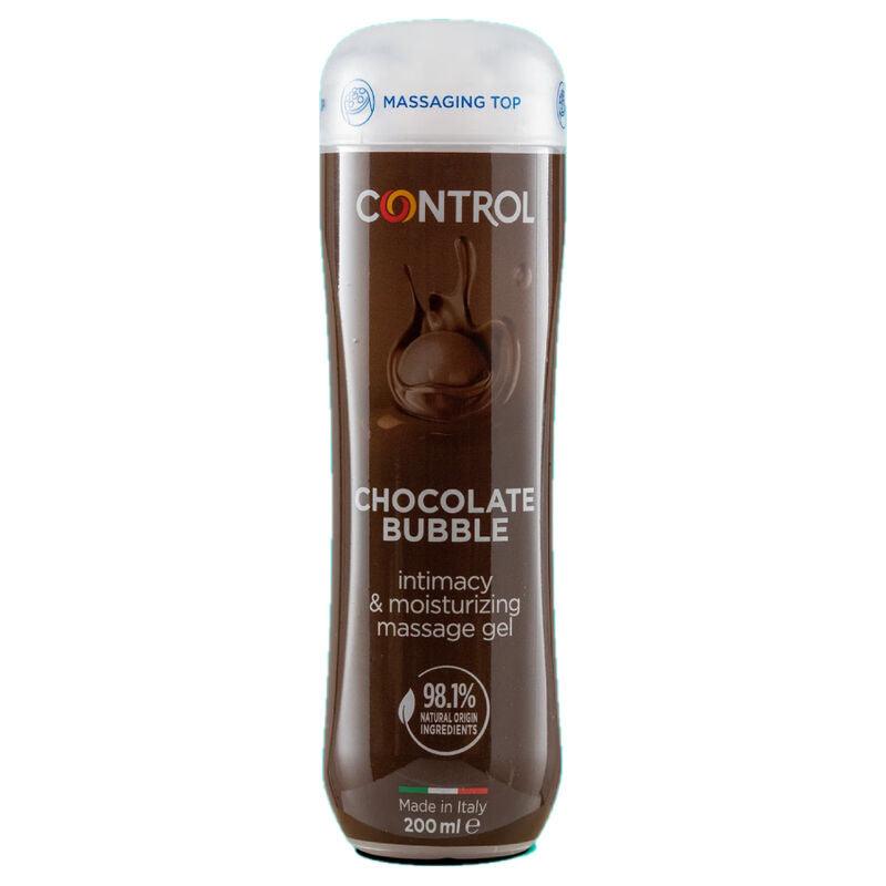 CONTROL - GEL DE MASAJE 3 EN 1 CHOCOLATE BUBBLE 200 ML - Optelum