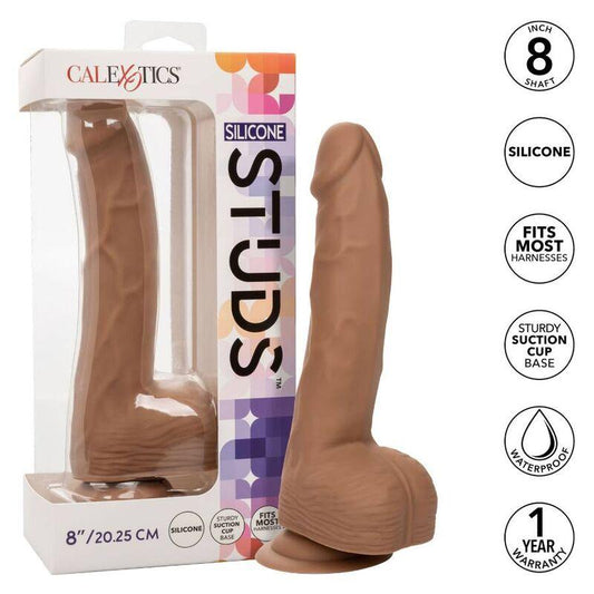 CALEXOTICS - SILICONE STUDS 20.32 CM BROWN - Optelum