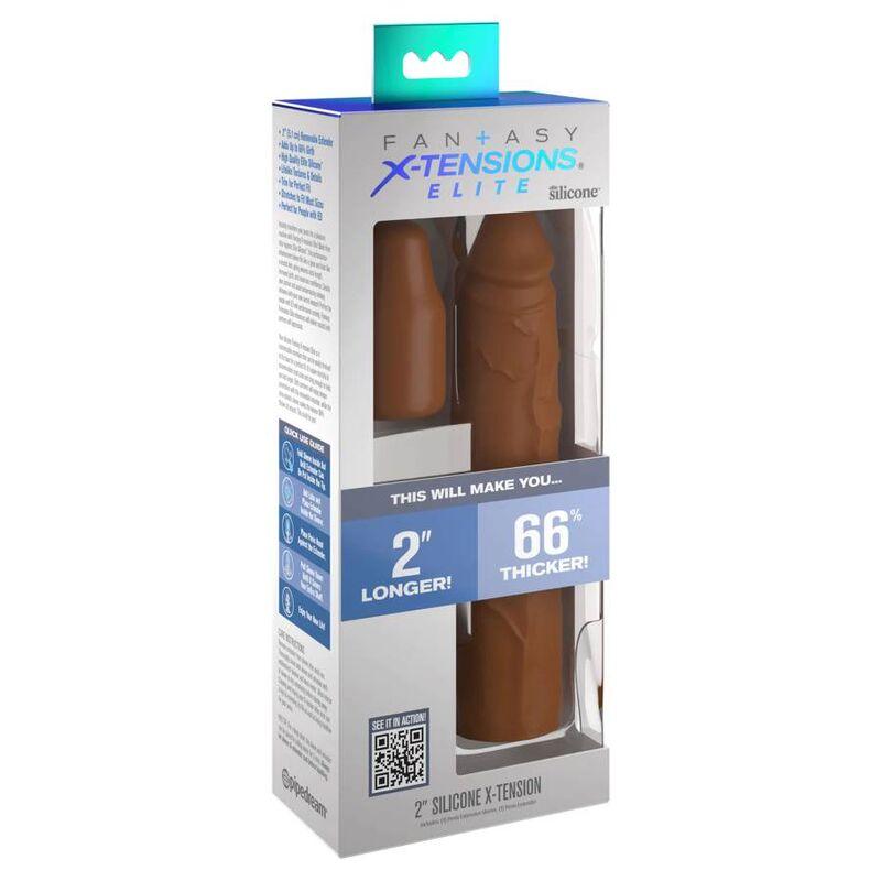 FANTASY X- TENSIONS - PIPEDREAMS SLEEVE 20,32 CM + 5,00 CM INCH PLUG CARAMEL - Optelum