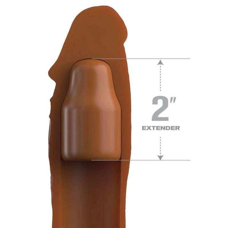 FANTASY X- TENSIONS - PIPEDREAMS SLEEVE 20,32 CM + 5,00 CM INCH PLUG CARAMEL - Optelum