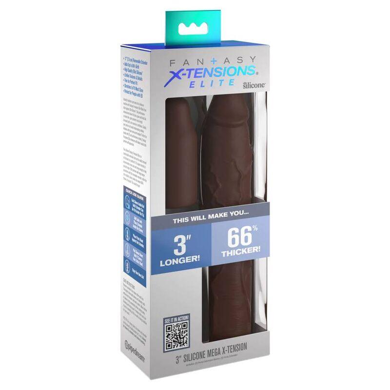 FANTASY X- TENSIONS - PIPEDREAMS SLEEVE 22,86 CM + 7,62 CM PLUG BROWN - Optelum