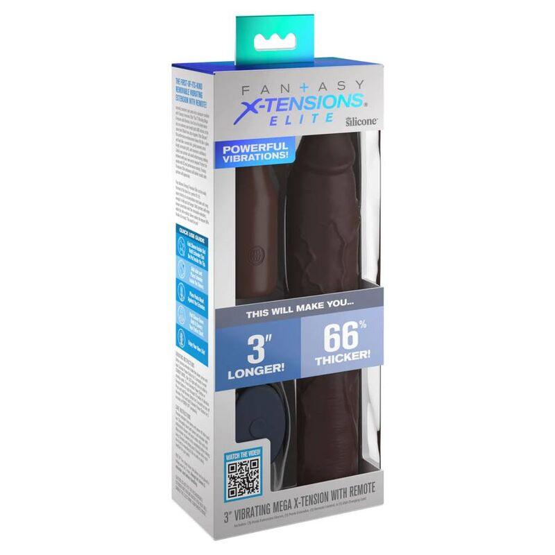 FANTASY X- TENSIONS - PIPEDREAMS SLEEVE 22,86 CM + 7,62 CM PLUG REMOTE BROWN - Optelum