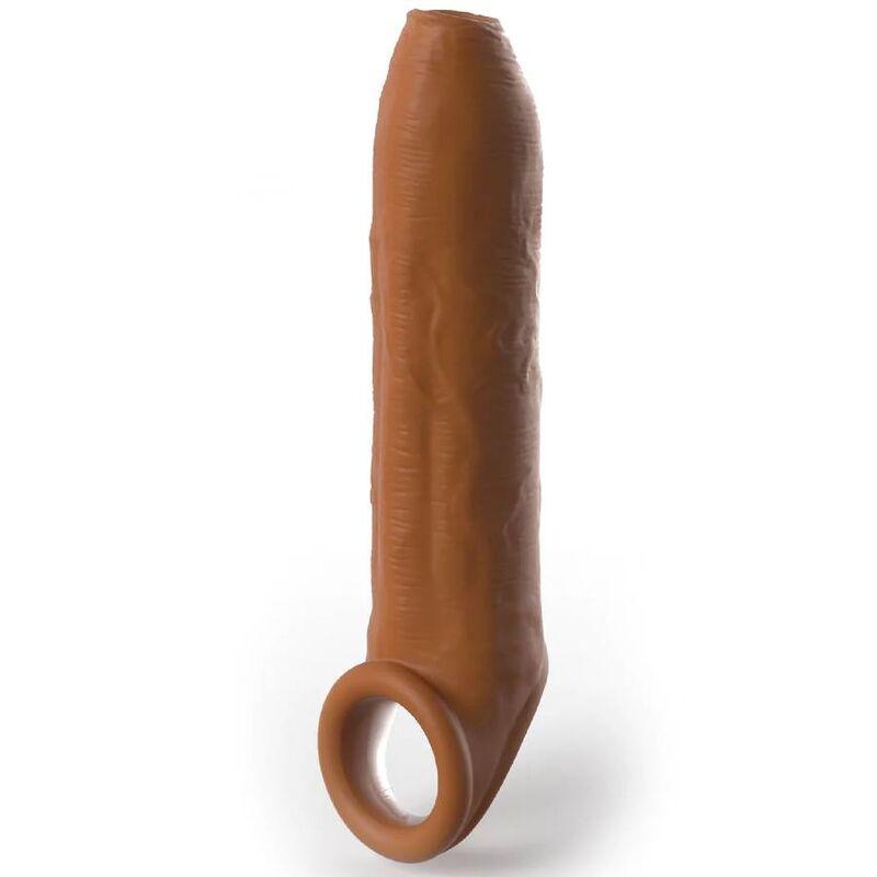 PIPEDREAMS - SLEEVE UNCUT 17,78 CM W STRAP CARAMEL - Optelum