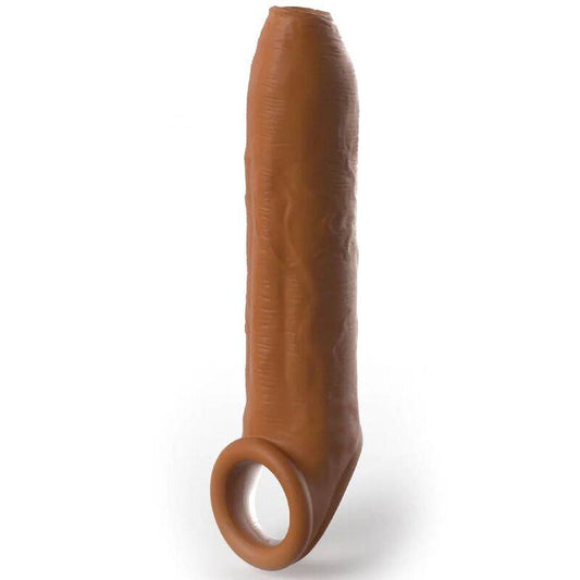 PIPEDREAMS - SLEEVE UNCUT 17,78 CM W STRAP CARAMEL - Optelum