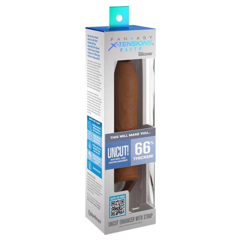 PIPEDREAMS - SLEEVE UNCUT 17,78 CM W STRAP CARAMEL - Optelum