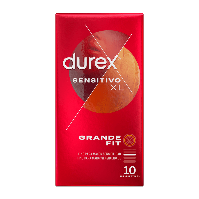 DUREX - PRESERVATIVOS SENSITIVO XL 10 UNIDADES - Optelum