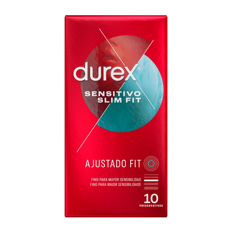 DUREX - SENSITIVO SLIM FIT 10 UNIDADES - Optelum
