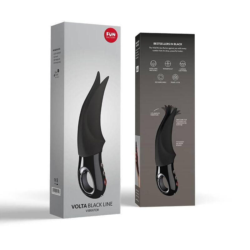 FUN FACTORY - VOLTA CLITORAL VIBRADOR NEGRO LINE - Optelum