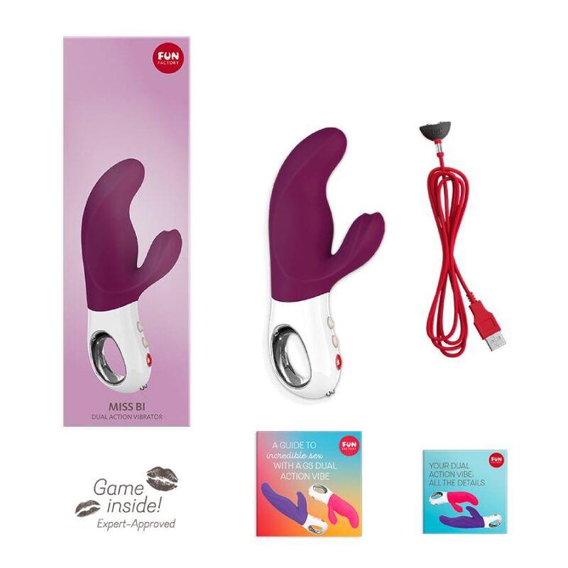 FUN FACTORY - MISS BI DUAL VIBRADOR GRAPE BLANCO - Optelum