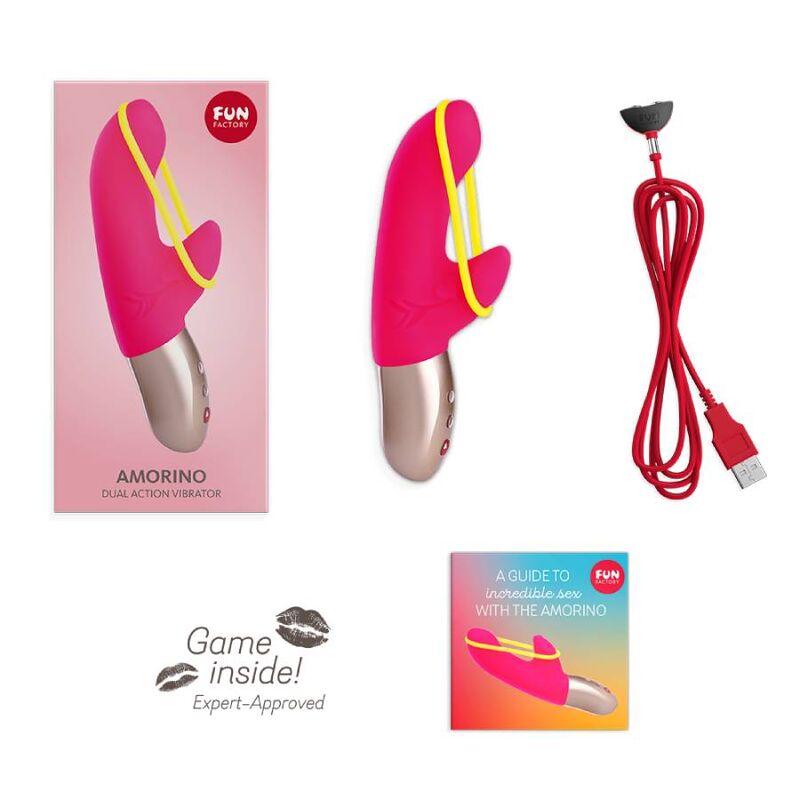 FUN FACTORY - AMORINO MINI VIBRADOR ROSA & AMARILLO NEON - Optelum