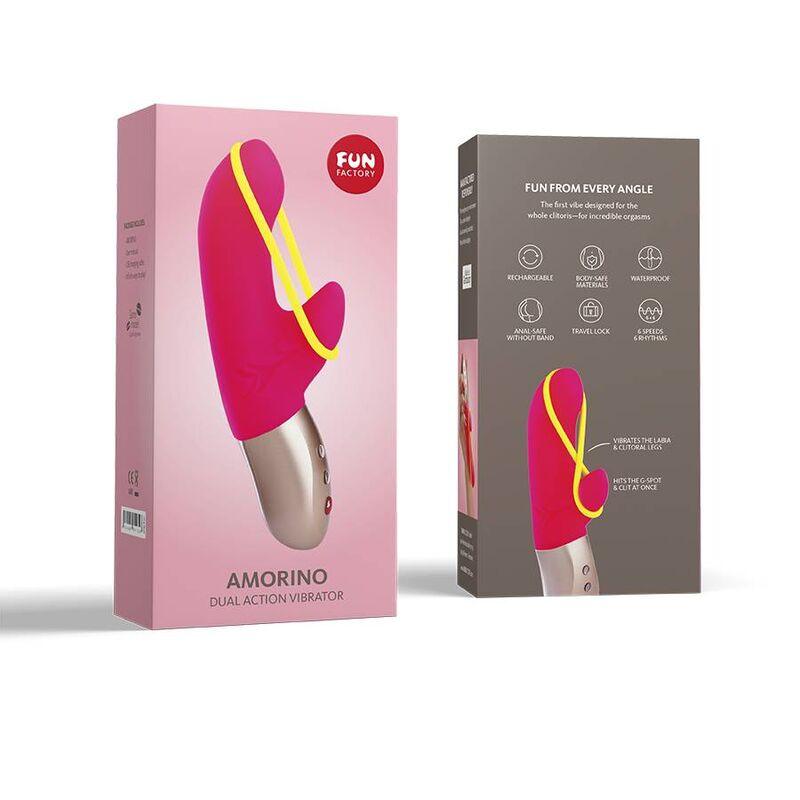 FUN FACTORY - AMORINO MINI VIBRADOR ROSA & AMARILLO NEON - Optelum