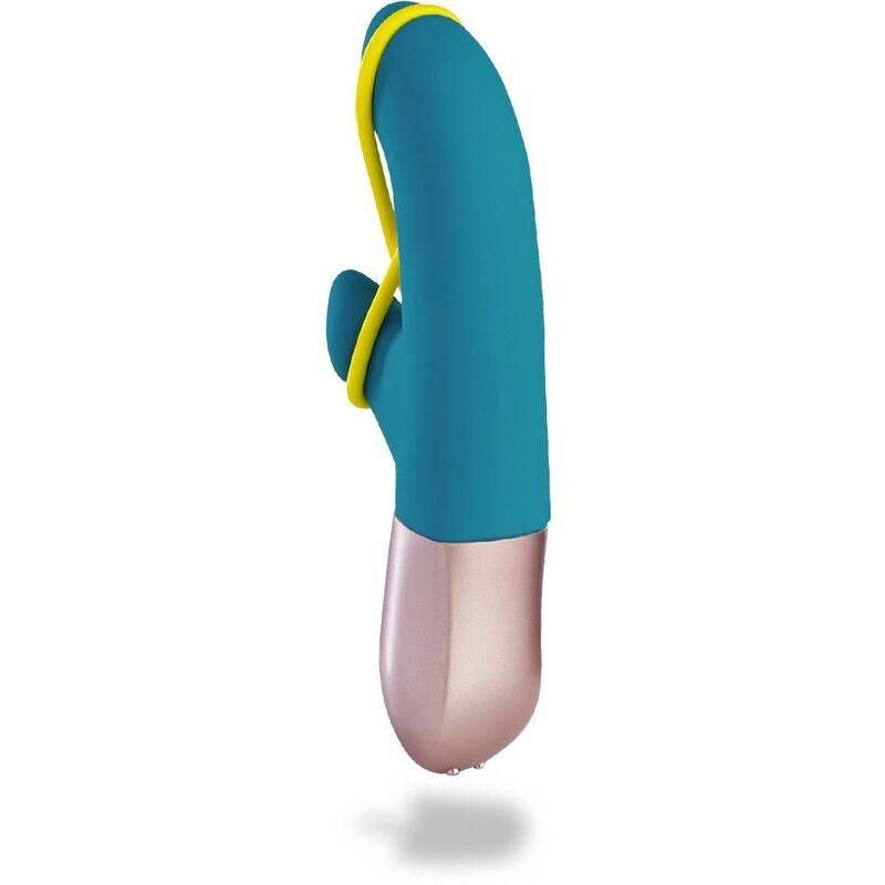 FUN FACTORY - AMORINO MINI VIBRADOR PETROL & AMARILLO NEON - Optelum