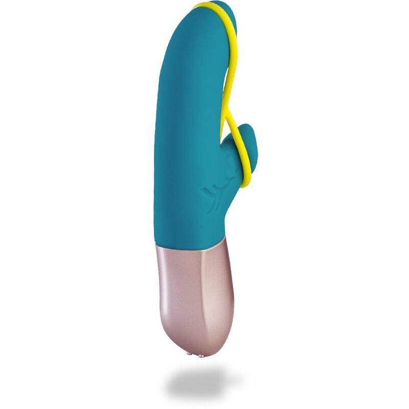 FUN FACTORY - AMORINO MINI VIBRADOR PETROL & AMARILLO NEON - Optelum